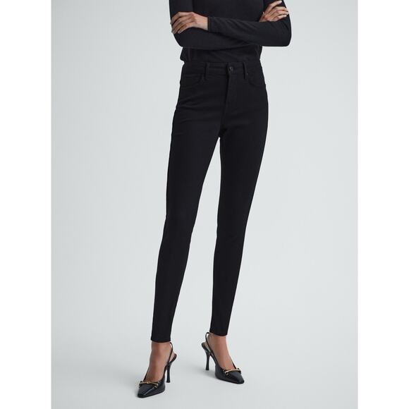 REISS BLACK High RISE SKINNY JEANS size 26 (US 6) - Picture 2 of 11